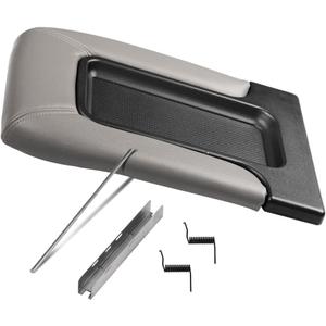 Center Console Lid Replacement Kit Gray - Replaces 924-811, 19127364, 19127365, 19127366 - Compatible with Chevy, GMC and Cadillac Vehicles - Silverado, Avalanche, Tahoe, Sierra - Armrest Hinge Latch