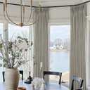 Taupe Linen Curtains 100 Inch Length 2 Panels Set Semi Sheer Light Filtering Privacy Window Drapes for Living Room Dark Flax Viral Pinch Pleated Curtains 100 Inches with Hooks Rings Burlywood Birch