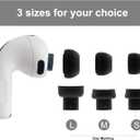 Replacement Ear Tips for AirPods Pro 3 Earbuds, Silicone Earbuds Tips Compatible with AirPods Pro 3rd Generation 2025, 6 Pairs Black (Medium)