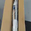 Tall Beach Chairs for Adults, 17" High Backpack Beach Chair with Wooden Armrests, 5 Positions Reclining Heavy Duty Chair with Large Cooler Pouch, Support to 350LBS Striped Blue,1pack