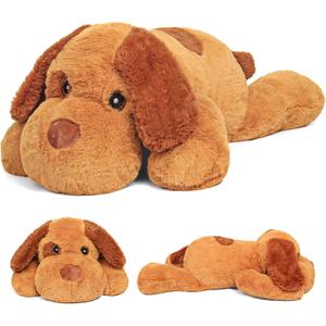 JellyMallow 5lbs 24 Inch Dog Weighted Stuffed Animals, Weighted Dog Plush, Weighted Stuffed Animal Plushies Pillows Gifts for Adults, Women, Men, Boys, Girls and Kids