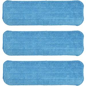 Layers 18"Microfiber Replacement Mop Pads- Reusable Mop Heads Refills fit for Most 16-18inch Spray Velcro Mop, Machine Washable Absorbent Mop Pads- 3Pack