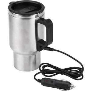 450ml Car Heating Cup, 12V Car Heated Mug Stainless Steel Heated Coffee Mug for Car