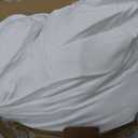 100% Cotton Bed Pillows - Queen Size Set of 2 - Super Soft, Breathable, Down Alternative Polyester for Back & Stomach Sleepers - Low Density, Low Loft Support & Machine Washable - 20" x 40" (White)