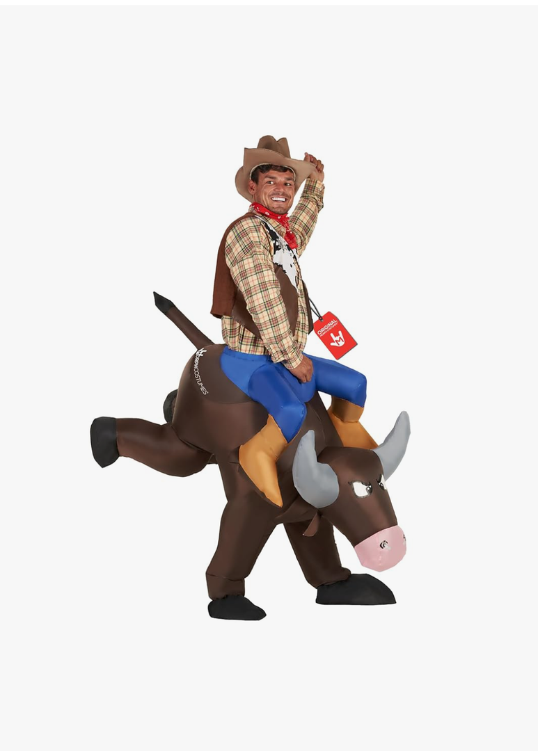 Morph Inflatable Bull Costume Adult, Bull Costume for Adults, Inflatable Rider Costumes, Halloween Costumes for Men