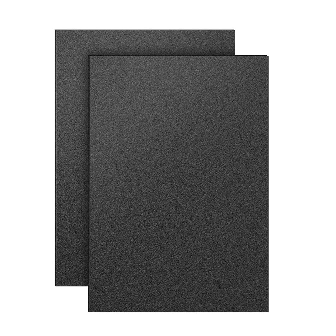 2 Pack Black ABS Plastic Sheet 12" x 16" 1/8" Thick (3mm), High Tensile and Impact Strength Moldable Plastic Sheet Plexiglass Sheet, DIY Material for Home Decor,Handicrafts