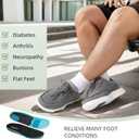 OrthoComfoot Men's Orthopedic Walking Shoes with Arch Support: Comfortable Casual Plantar Fasciitis Shoes for Flat Feet, Adjustable Cushion Orthotic Fashion Sneakers for Foot and Heel Pain (10.5, W2-grey)