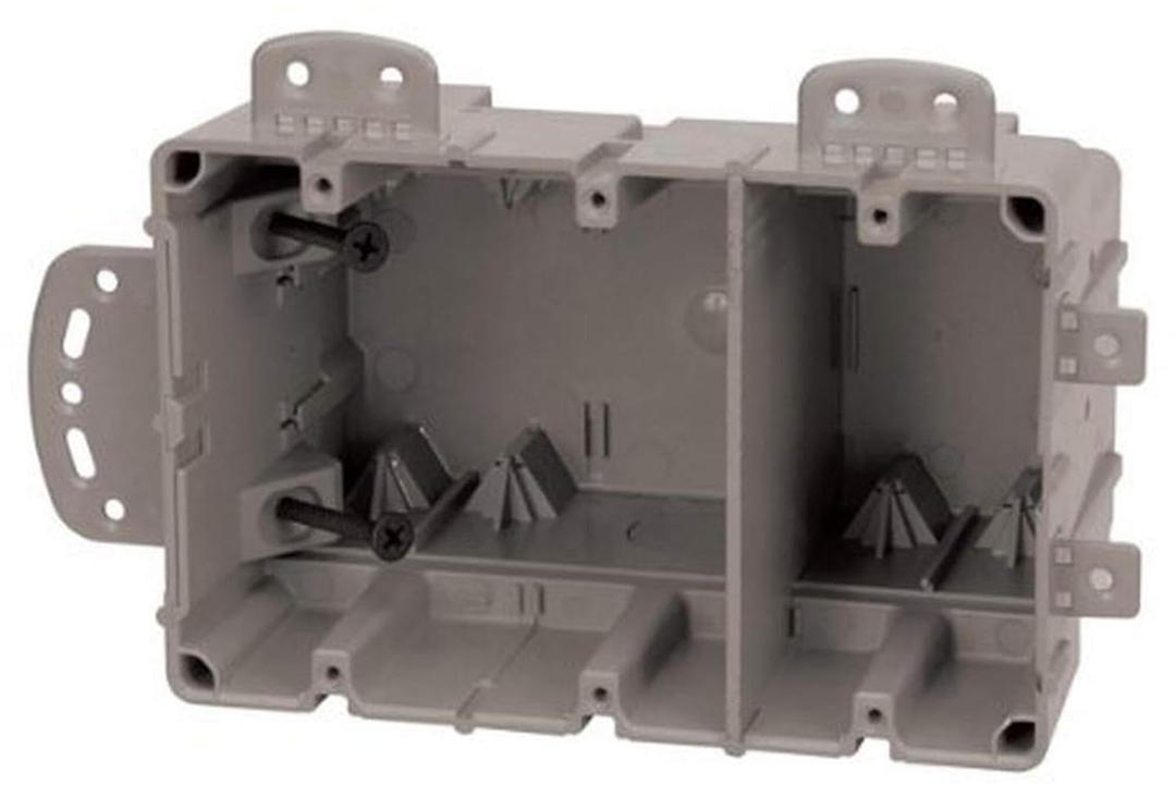 Southwire MSBMMT3G 3 Gang Multi Mount Device Box with Depth Adjustable; Heavy Duty 42lb; Gray