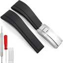 Rubber Watchband For Rolex SUBMARINER GHOST DATEJUST OYSTERPERTUAL DAYTONA YACHTMASTER Deployment Buckle 20mm Rolex Rubber Strap Replacement