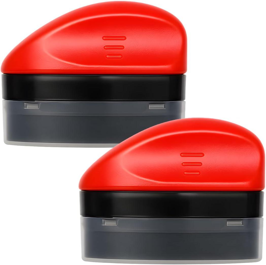 2PCS Automotive Oil Film Cleaning Brush, Upgrade Clearvision Car Windshield Cleaner Tool, Universal Cleaning Wipe Board for Car Window, Glass, Prevents Rain and Fog (Red)
