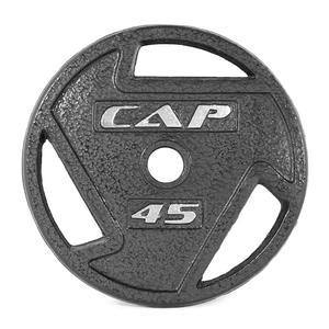 CAP Barbell 45 LB Cast Iron Olympic 2-Inch Grip Weight Plate – Single | Black