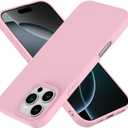 Designed for iPhone 16 Pro Max Case, Silicone Ultra Slim Shockproof Phone Case with Soft Anti-Scratch Microfiber Lining, [Enhanced Camera Protection] Phone Case for 16 Pro Max, (Pink)