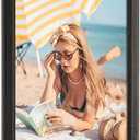20x40 Wood Frame Black, Rustic Natural Wooden 40x20in Poster Picture Frame, Distressed 20 x 40inch Woodgrain Gallery Photo Frame with HD Plexiglass, Horizontal Vertical Wall Mounting Display 1pcs