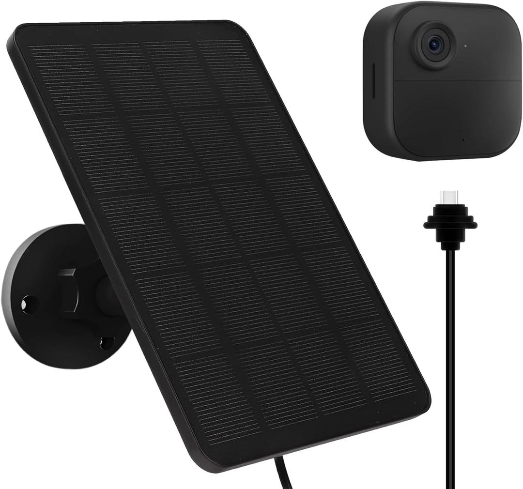 4W Solar Panel for Blink Outdoor 4 (4th Gen) Camera, Solar Panel with USB-C Port, Rubber Plug, IP65 Waterproof, 13.12ft Cable