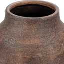 Briful Tall Rustic Ceramic Vase 9.6 Vintage Distressed Pottery Flower Vase with Antique White-Wash Finish Farmhouse Table Decor & Shelf Accent (Not Waterproof), Brown
