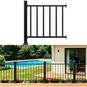 Deck Railing Kit, 36 in H x 3 ft W Porch Railing with Post