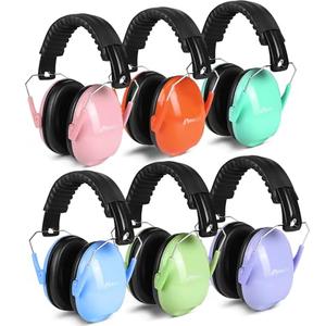 MelonArt Kids Ear Protection Earmuffs 6 Pack Noise Cancelling Headphones for Kids 27dB Toddler Soundproof Headphones Noise Reduction for Autism Sensory Shooting