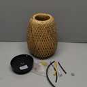 Wicker Pendant Lights Bamboo Pendants Light Boho Chandelier Rattan Pendant Wicker Light Fixture Woven Pendants Lights for Kitchen Island Living Room Dining Room (Bulb Incl.)