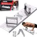 Push Up Bar - Heavy-Duty Stainless Steel Pushup Stands with Non-Slip Base, 660LB Capacity, Portable Home Gym Equipment for Strength Training & Floor Workout (silver)