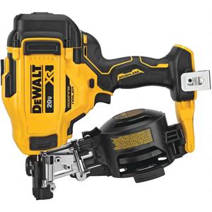 DeWalt 20V MAX Brushless 15 Degree Cordless Coil Battery Powered Roofing Nailer with Tool-Free Nail Tray (Yellow and Black)
