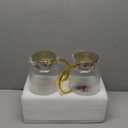 2 PACK Glass Pitcher with Lid, 68 oz/ 2 Liter Classic Vertical Stripes Water Pitcher with Handle,Glass Water Carafe for Cold Brew, Coffee, Lemonade, Iced Sun Tea,Beverage,Heat Resistant