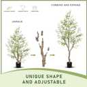 LYERSE Olive Trees Artificial Indoor - Faux Olive Tree 6ft - Fake Olive Tree with Olive Branches and Lifelike Fruits - Artificial Olive Tree for Modern Home Office House Living Room Decor Indoor