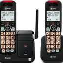 AT&T EL2131-21 2-Handset DECT 6.0 Cordless Phone with Call Blocker (50 Numbers), Caller ID, Speakerphone, Backlit Display & Keypad - Black