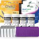 MicroTech Blood Glucose Test Strips & Lancets, 180d Opening Valid, Immune to Blood Oxygen, Only for Gocheck2, 200 Count.