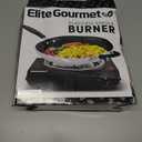 Elite Gourmet ESB100B Countertop Single Coiled Burner Electric Hot Plate, Temperature Control, Indicator Light, Easy to Clean, Black