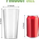 Liacere Plastic Drinking Glasses Set of 12-18oz Highball Clear Reusable Plastic Glasses Colors, Water Glasses Cups, Bar Tumbler Glassware Set for Beer, Juice, Cocktail, Milk