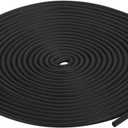 uxcell Foam Rubber Weather Seal Strip, 2mm(5/64") Diameter 7.5 Meters (24.61Ft) Long Round EPDM Rubber for DIY Gasket, Warehouse, Pads, Foam Tubing, Crafts