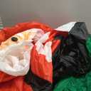 Christmas Inflatable Santa Claus, Outdoor Decorations Sitting Santa Claus Build-in LED Lights, Blow Up Santa Carrying Gift Bag Sitting Roof Yard Patio Bench Shrubs Tree Chair (Red, 8FT)