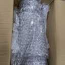 Rtteri 4 Pcs 20 Inch Tall Crystal Vase for Centerpieces Wedding Christmas Metal Crystal Trumpet Flower Vase Stand for Holiday Table Floor Wedding Banquet Celebration, Classic Elegance(Silver)