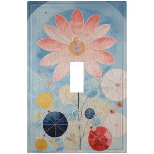 Decorative Art Light Switch Covers,1 Gang Single Toggle Duplex Outlet,Wall Plate,Switchplate Electrical Faceplate,Boho Figure