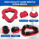 5 x Spin Mop Scrub Brush Head for O Ceda EasyWring 1-Tank System  Hard Bristle Brush Scrub Attachment for oceda Scrubber mop Head for Bathroom, Kitchen, Pool, Glass, and Tile Walls - 1 Pack