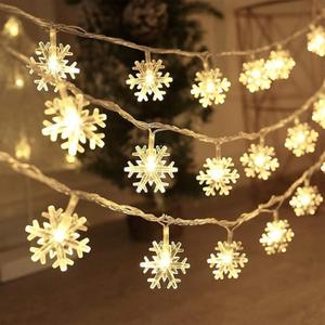 Hamillar Christmas String Light Warm White Light 16.4ft 30 Bulbs Santa Outdoor Decorations (White)