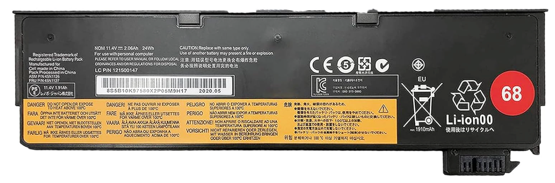 45N1126 45N1775 45N1127 Laptop Battery Compatible with Lenovo ThinkPad A275 X240 X250 X260 X270 T440 T450 T460 T470P L450 L460 T550 T560 W550 P50S Series 45N1124 45N1136 45N1738 45N1777 68 24Wh