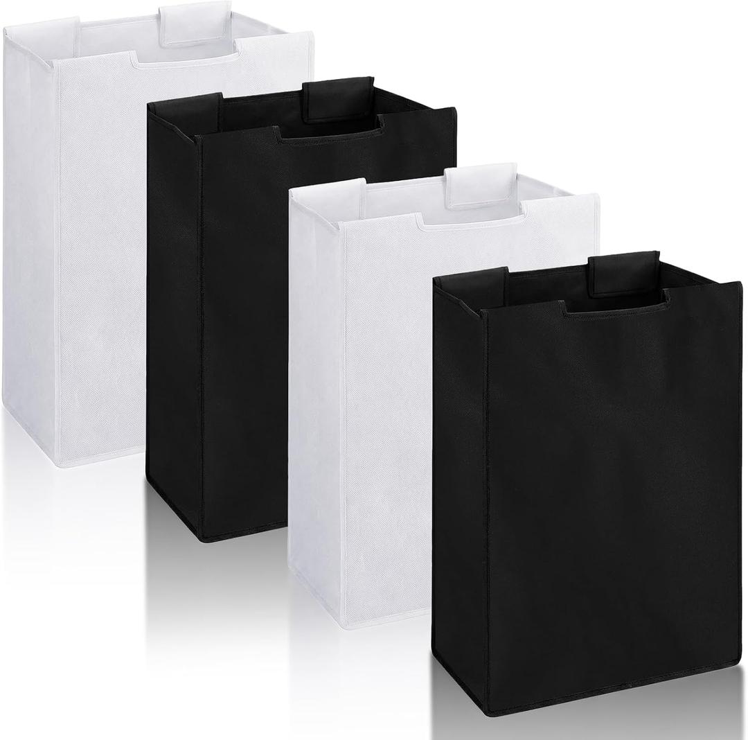 4 Pcs Laundry Sorter Replacement Bags Hamper Cart Removable Replacement Laundry Storage Organizer Bag Hamper Liner, No Hooks 14.76 x 8.66 x 21.65 Inch