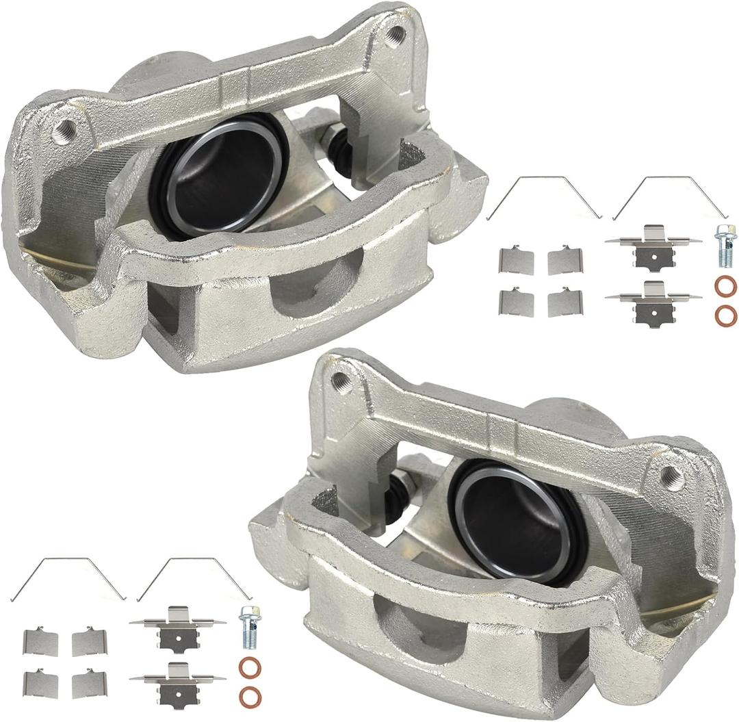 KUSATEC 18B5000 18B5001 Front Disc Brake Caliper with Bracket fit for 2006-2013 Ford Fusion, Lincoln MKZ, Lincoln Zephyr, Mazda 6, Mercury Milan, Both Driver Passenger Side