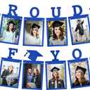 KatchOn Graduation Photo Banner 2025 - Large, 10 Feet | Felt Proud of You | Personalized Picture Banner 5x7 for Blue 2025 Party Decorations | Graduation Decorations 2025