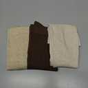 Cotton Plus Size Compression Socks for Women&Men Wide Calf 15-20 mmHg Knee High Soft Sock for Nurses, Pregnancy (X-Large, 3 Pairs-brown&beige&coffe)