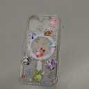 Ftonglogy for iPhone 16 Case: Compatible with MagSafe Clear Cute Flowers Floral Design for Girls Women Slim Soft TPU Bumper Shockproof Silicone Magnetic Cell Phone Cover (Dog Paw/ Garden)