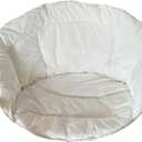 Swing Seat Cushion Garden Rocking Hammock Cradle Pads for Outdoor Indoor Home Bedroom Yard (White)