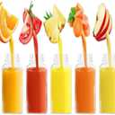 2 x Goiio 5 Pieces 6 Ounce Plastic Juice Bottles, Clear Bulk Beverage Containers, for Smoothies, Juice Milk and Homemade Beverages