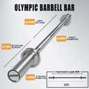 Olympic Barbell Bar 4FT, 350LB EZ Curl or Straight Weight Lifting Bar, Fits 2-Inch Olympic Plates, Rotating Sleeves, 2 Spring Collars, Knurled Strength Training Bar for Home Gym