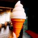 Ice Cream wall lamp Spiral Cone Decorative wall Light Fixture, DIY Lighting Fixtures for Kitchens, Dining Rooms and More（Orange）