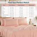 Casa Platino 100% Cotton Twin XL Size Sheets Set 4 Piece Crisp Percale Twin XL Size Cooling Sheets, Lightweight for Summer, with 15" Deep Pocket Fitted Sheet, Comfortable & Airy Sleep Veiled Rose