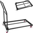 Folding Chair Dolly Hold Up to 1500LBS, Thickened Heavy-Duty Steel L-Shaped Cart, Used at Party Events and Rental Furniture Events to Store and Transport Plastic, Wood and Resin Chairs Black