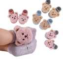 2 x LGFKJNNJ 4/6 Pair Baby Girls Toddler Socks,Cute Bear Non-Slip Grips Ankle Socks Gift for Newborn Babies Infants