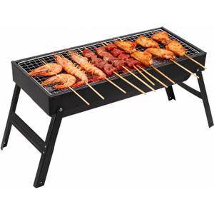 Portable BBQ Grill Home Charcoal Grill and Outdoor Folding Grill, Perfect for Traveling, Outdoor Cooking and BBQ, Camping, Picnics